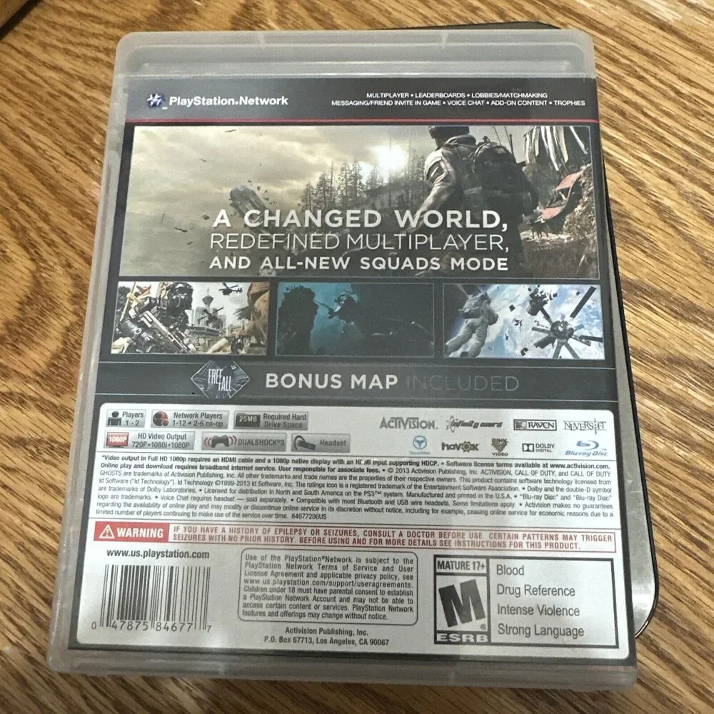 Call of Duty: Ghosts PS3 (PlayStation 3, 2013) Tested